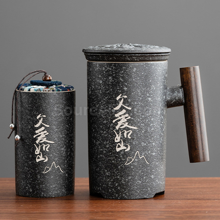 客製化陶瓷茶水分離泡茶杯禮品