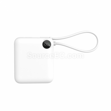 【台製】超迷你自帶線閃充行動電源