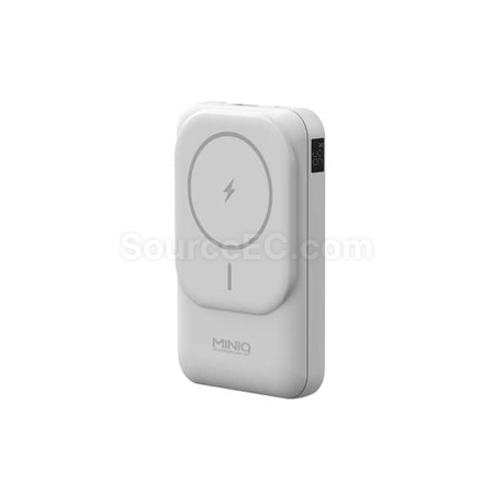 客製化【台製】自帶雙線數顯磁吸無線閃充行動電源(Lightning & Type-C)禮品