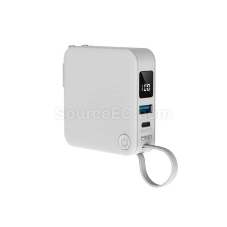 客製化【台製】自帶線AC插頭多合一行動電源禮品
