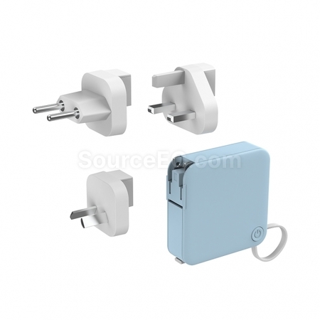 客製化【台製】自帶線AC插頭多合一行動電源禮品