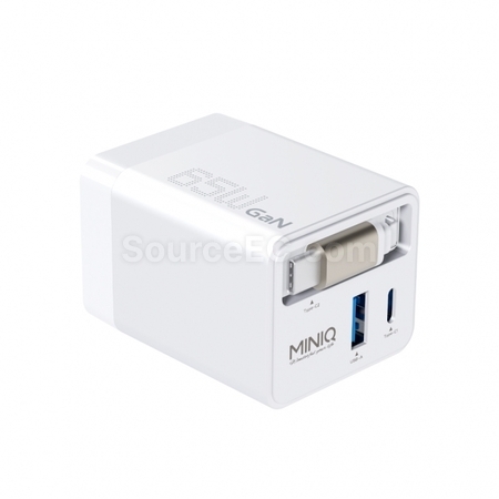 客製化【台製】GaN 自帶線65W快速電源供應器禮品