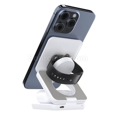 客製化【台製】3in1 折疊式磁吸無線充電器座禮品