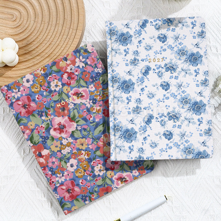 客製化A5布藝碎花筆記本禮品