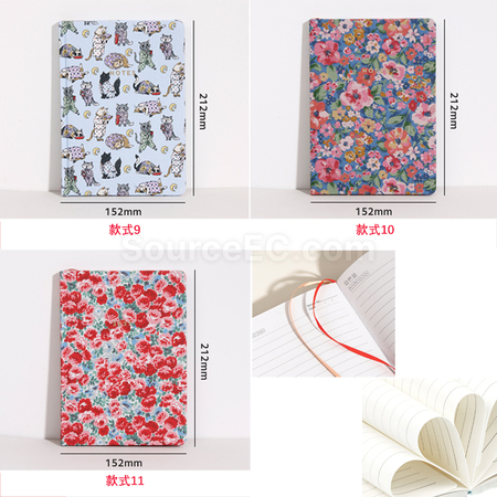 客製化A5布藝碎花筆記本禮品