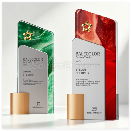 客製化創意金屬水晶獎座禮品