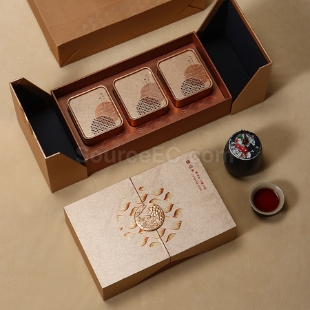 客製化「臻品」雙開門茶葉包裝禮盒禮品
