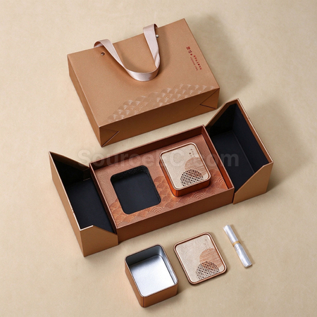 客製化「臻品」雙開門茶葉包裝禮盒禮品