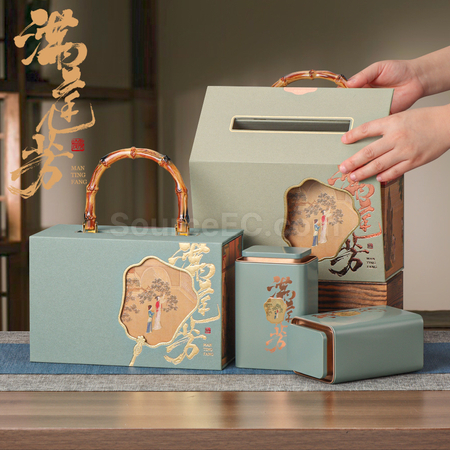 客製化「滿庭芳」手提茶葉禮盒禮品