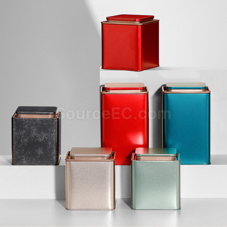 客製化「茗跡」方形茶葉鐵罐禮品
