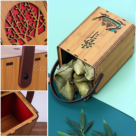 客製化「茶樹」仿竹手提茶葉禮盒禮品