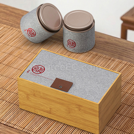 客製化「喜樂」紙罐翻蓋方形茶葉禮盒禮品