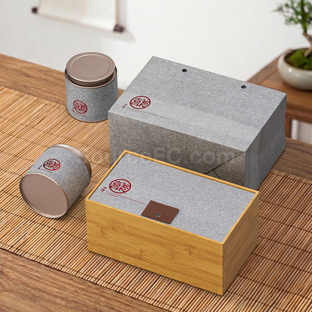 客製化「喜樂」紙罐翻蓋方形茶葉禮盒禮品